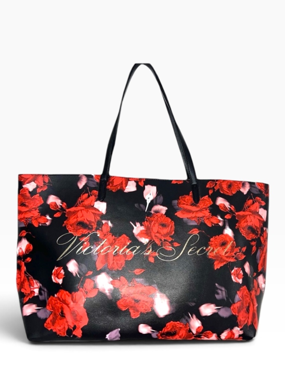 Victoria's Secret Limited Edition 2019 Large Red Floral Rose Tote Bag